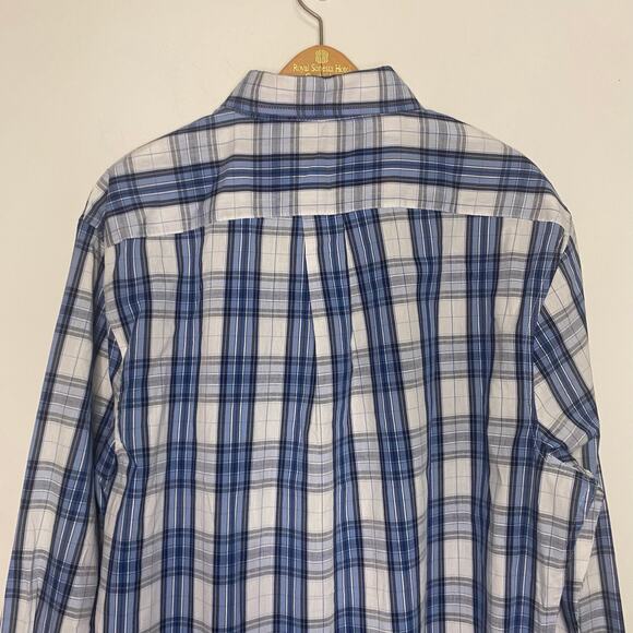 Mens New US Polo Assn Long Sleeve Dress Shirt Blue Striped Button Up Size Large - Picture 6 of 14